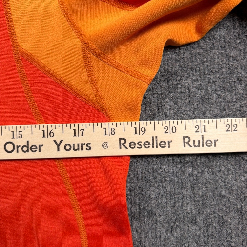 Patagonia Capilene Expedition Fleece Pullover Womens L Orange 1/4 Zip Thumbhole - Picture 13 of 16